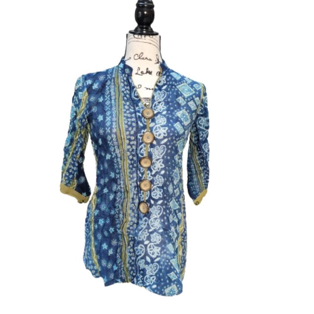 Custom Tailored Lightweight Summer Tunic Top - Size Small